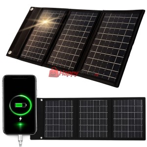 Преносим 20w соларен панел сгъваема подложка, слънчево USB з..